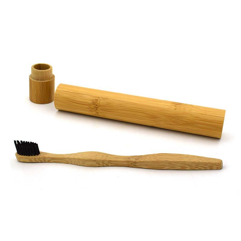 수동 칫솔 소프트 브리 슬 재사용 가능한 천연 대나무 손잡이 칫솔 소프트 칫솔 친환경 여행 칫솔